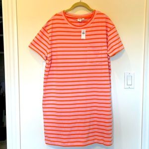 Gap Striped Short Sleeve Pocket T-Shirt Dress NWT